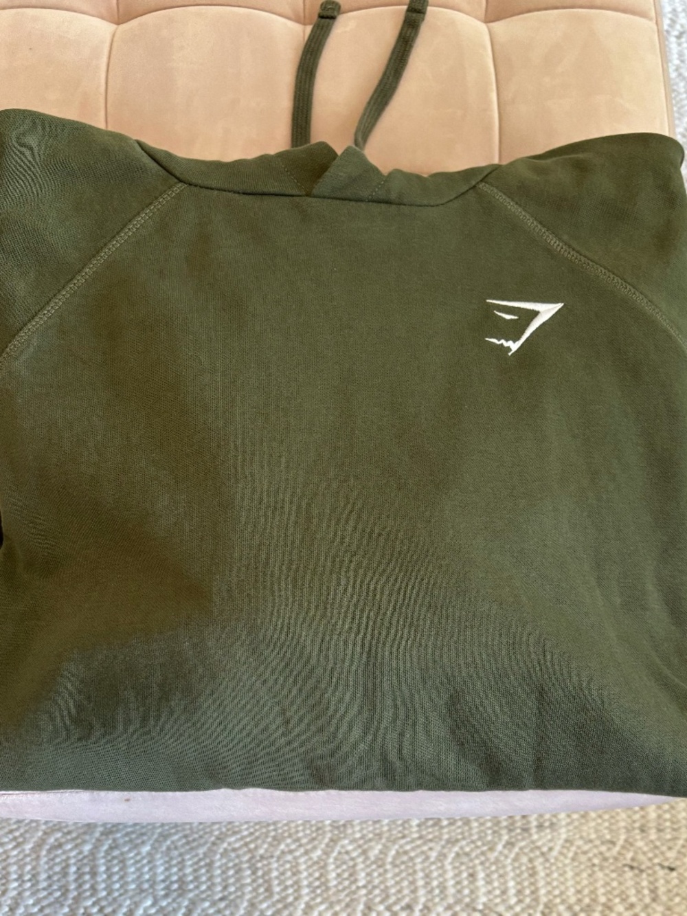 Gymshark Men's Crest Pullover Hoodie - Olive Green - Small